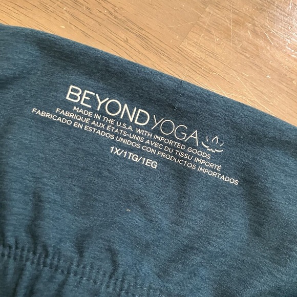 Beyond Yoga Womens Size 1X Green Spacedye Icon Midi Dress‎ Sleeveless Stretch - Picture 5 of 12